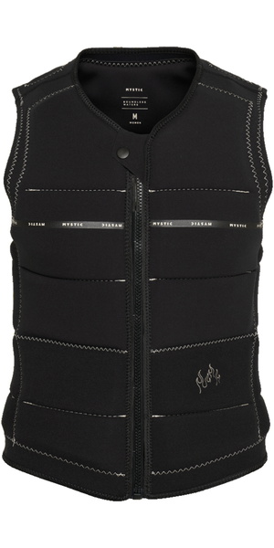 2026 Mystic Womens Raspa Elena Bodi Front Zip Wake Impact Vest 35005.260160 - Black